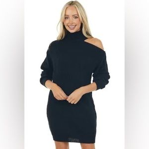 Black sweater dress